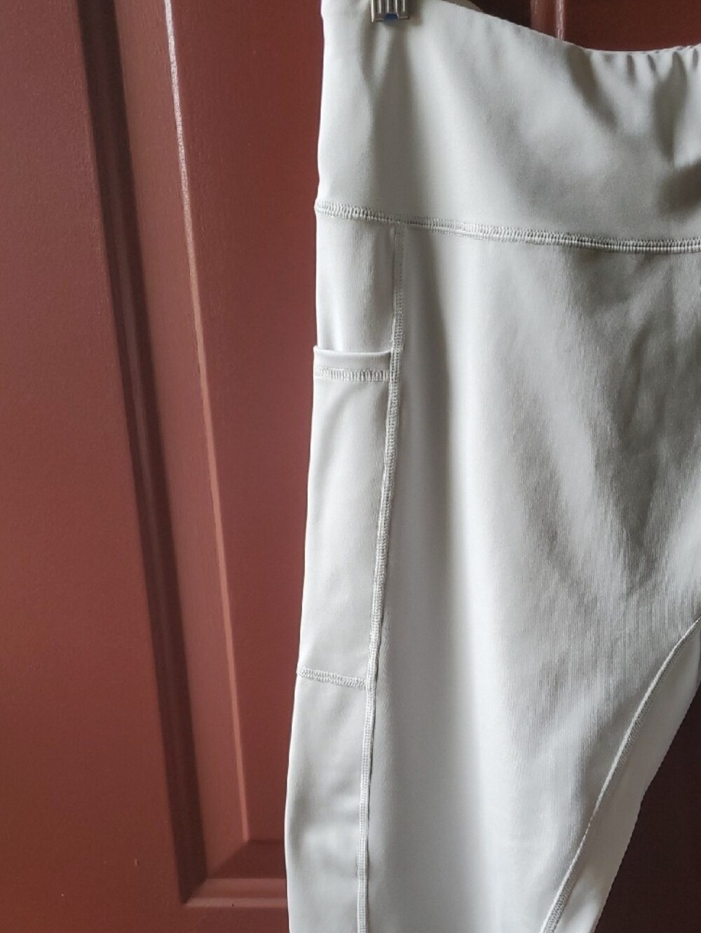 TomboyX Gray Leggings with Dk Gray Ankle Panels and Side Pockets - Picture 3 of 11